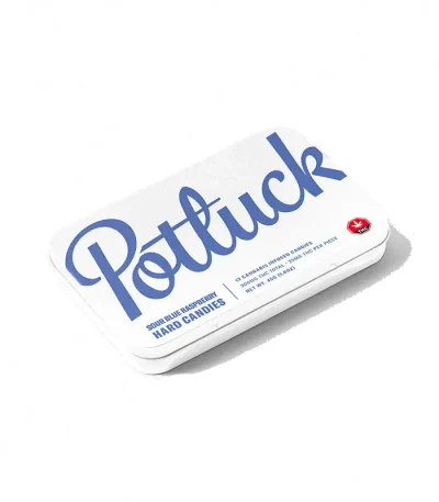 Potluck Sour Blue Raspberry Hard Candies 300mg