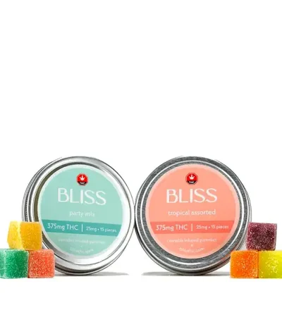 THC gummies by Bliss Edibles.