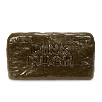 Pink Kush Ice Water Hash with embossed stamp