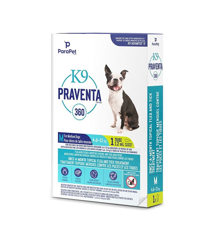 pet-product-dogs-health-1-0.jpg Parapet K9 Praventa 360 Flea & Tick Treatment for Dogs, 4.6-11 kg - Image 1