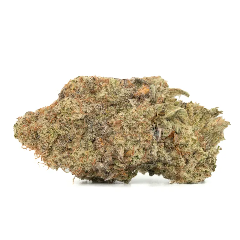 Cosmic Cherry strain single frosty cannabis bud Cosmic Cherry strain single frosty cannabis bud
