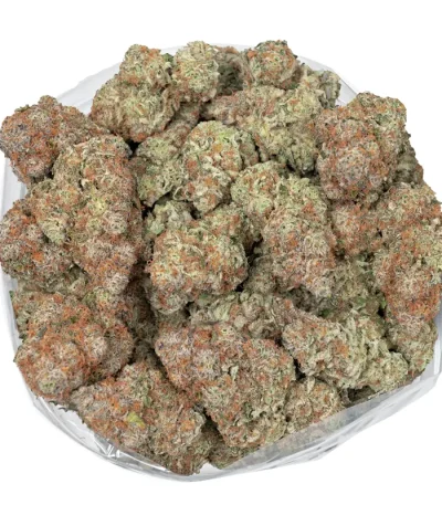 "Up-close view of Rocket Fuel's resin glands, capturing the essence of its pungent diesel and citrus aroma"