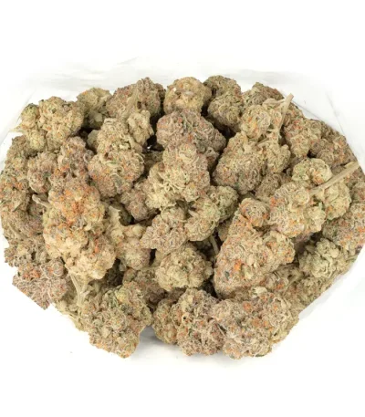long vibrant green tropic thunder weed in a bag