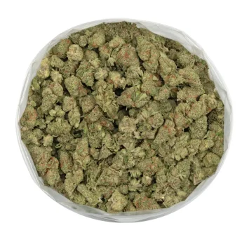 mac donuts strain frosted marijuana flowers in a bag