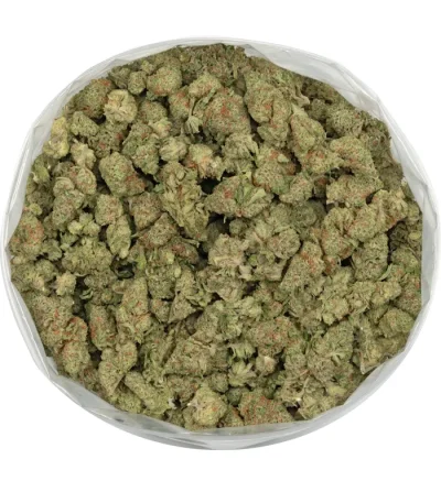 mac donuts strain frosted marijuana flowers in a bag