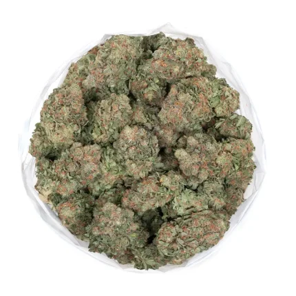 pink-grapefruit strain marijuana buds view from top