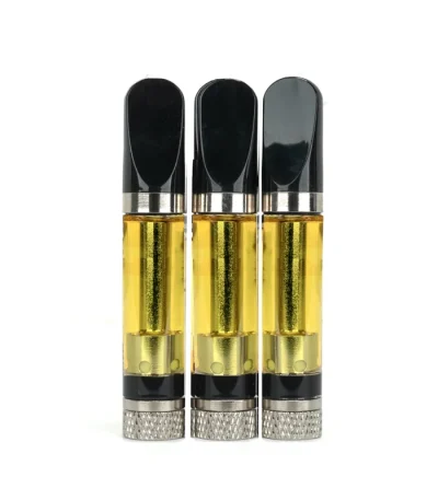1 gram thc distillate cartridges w/ black ceramic mouthpiece